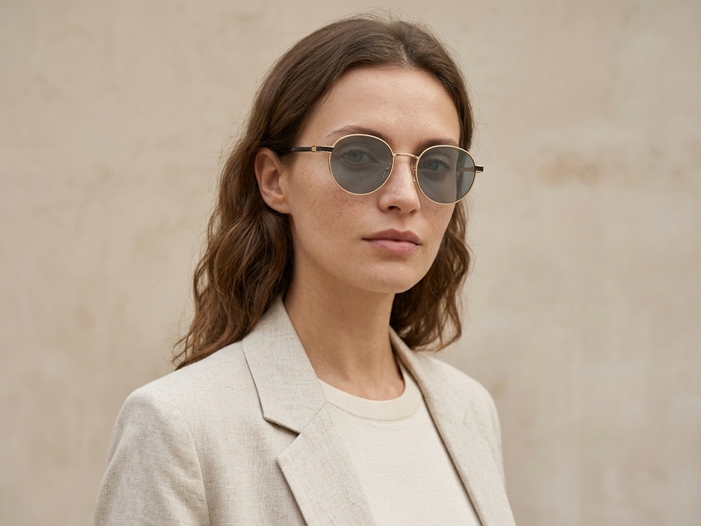 BS2012-1962_Golden_Oval_Metal_Sunglasses_corner-tryon_female