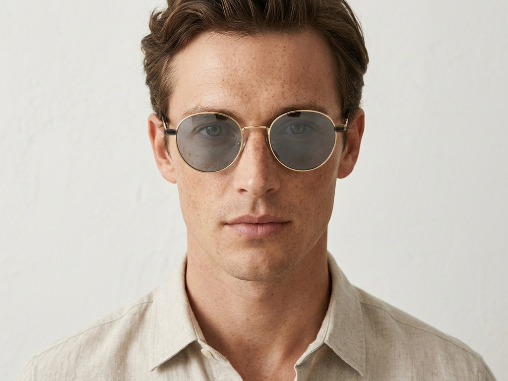 BS2012-1962_Golden_Oval_Metal_Sunglasses_corner-tryon_male