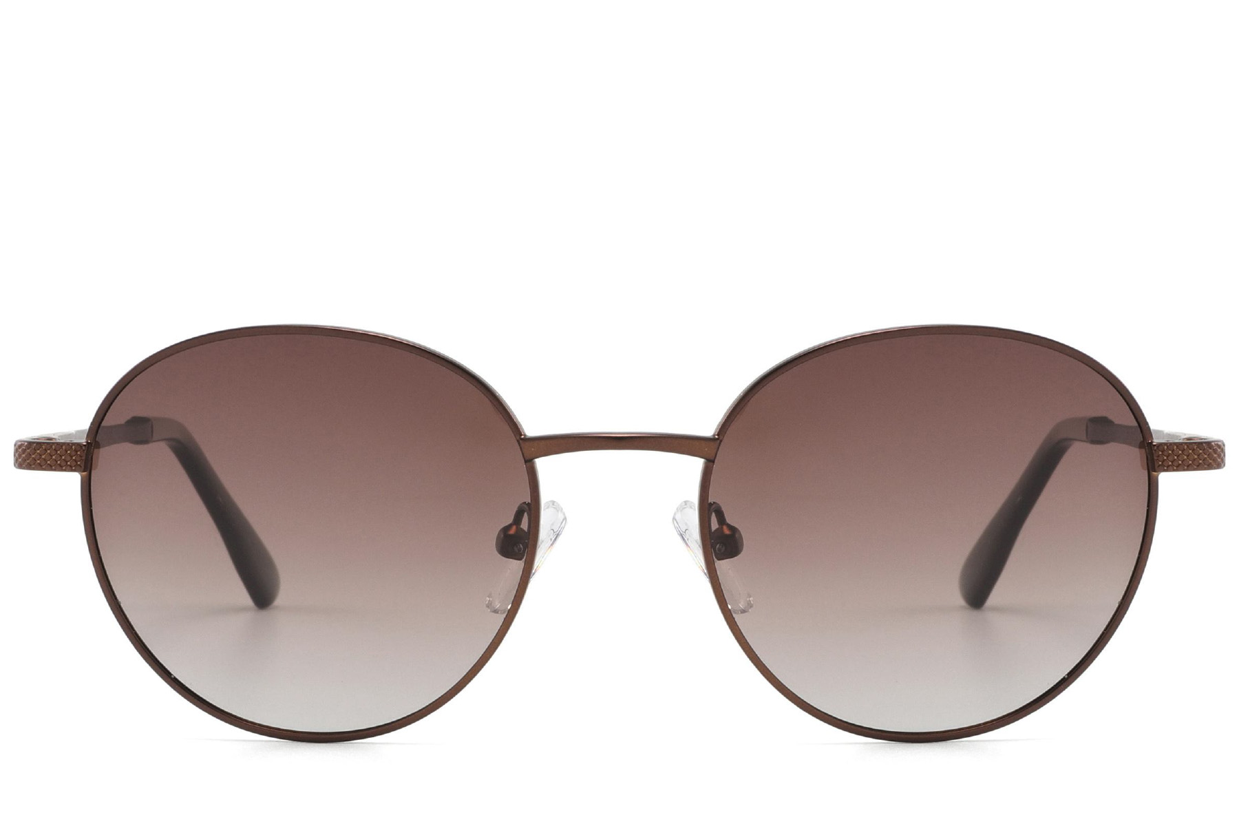 BS2012-1964_Brown_Oval_Metal_Sunglasses_front