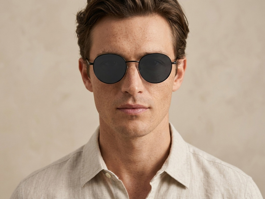 BS2012-1975_Black_Oval_Metal_Sunglasses-tryon_male