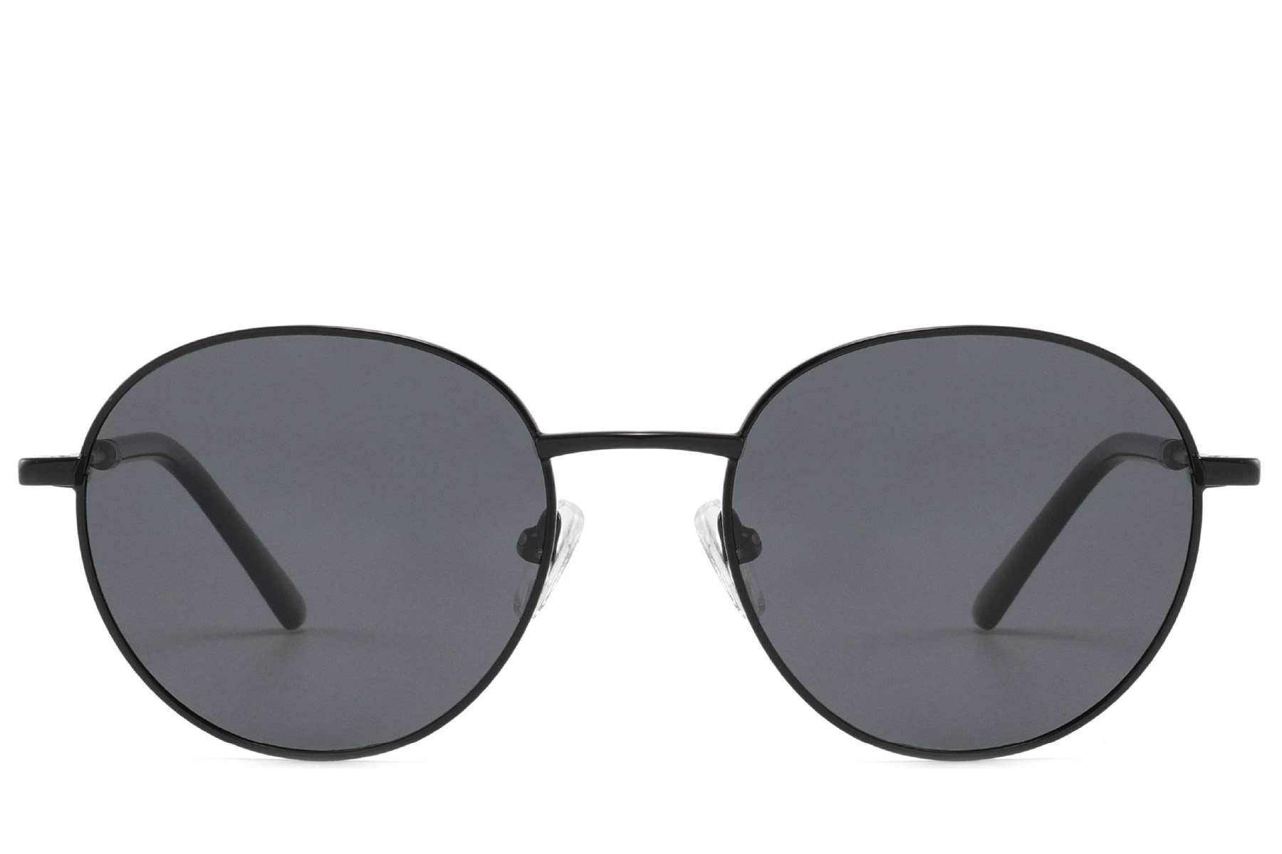 BS2012-1975_Black_Oval_Metal_Sunglasses_front