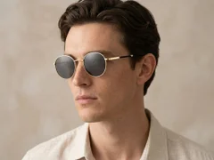 BS2012-1977_Golden_Oval_Metal_Sunglasses_corner-tryon_male