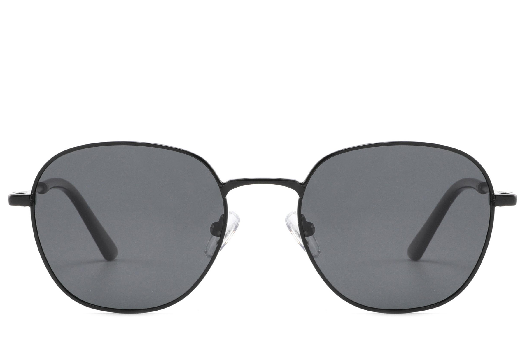 BS2012-1980_Black_Oval_Metal_Sunglasses_front