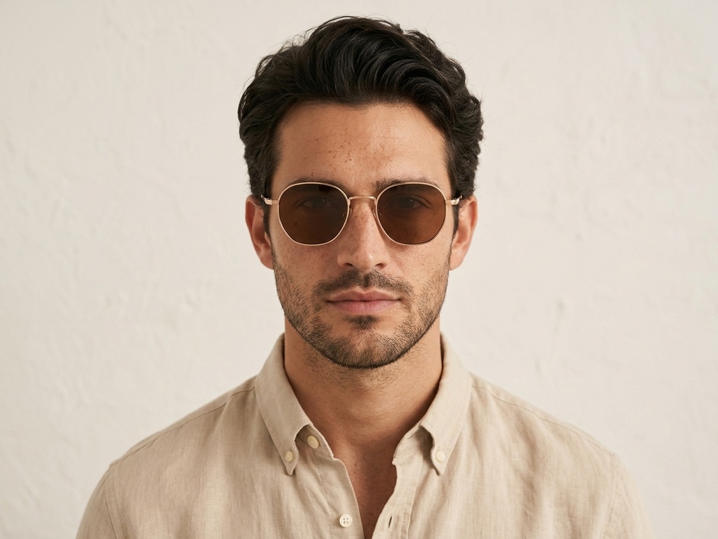 BS2012-1984_Golden_Oval_Metal_Sunglasses_corner-tryon_male