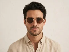 BS2012-1984_Golden_Oval_Metal_Sunglasses_corner-tryon_male