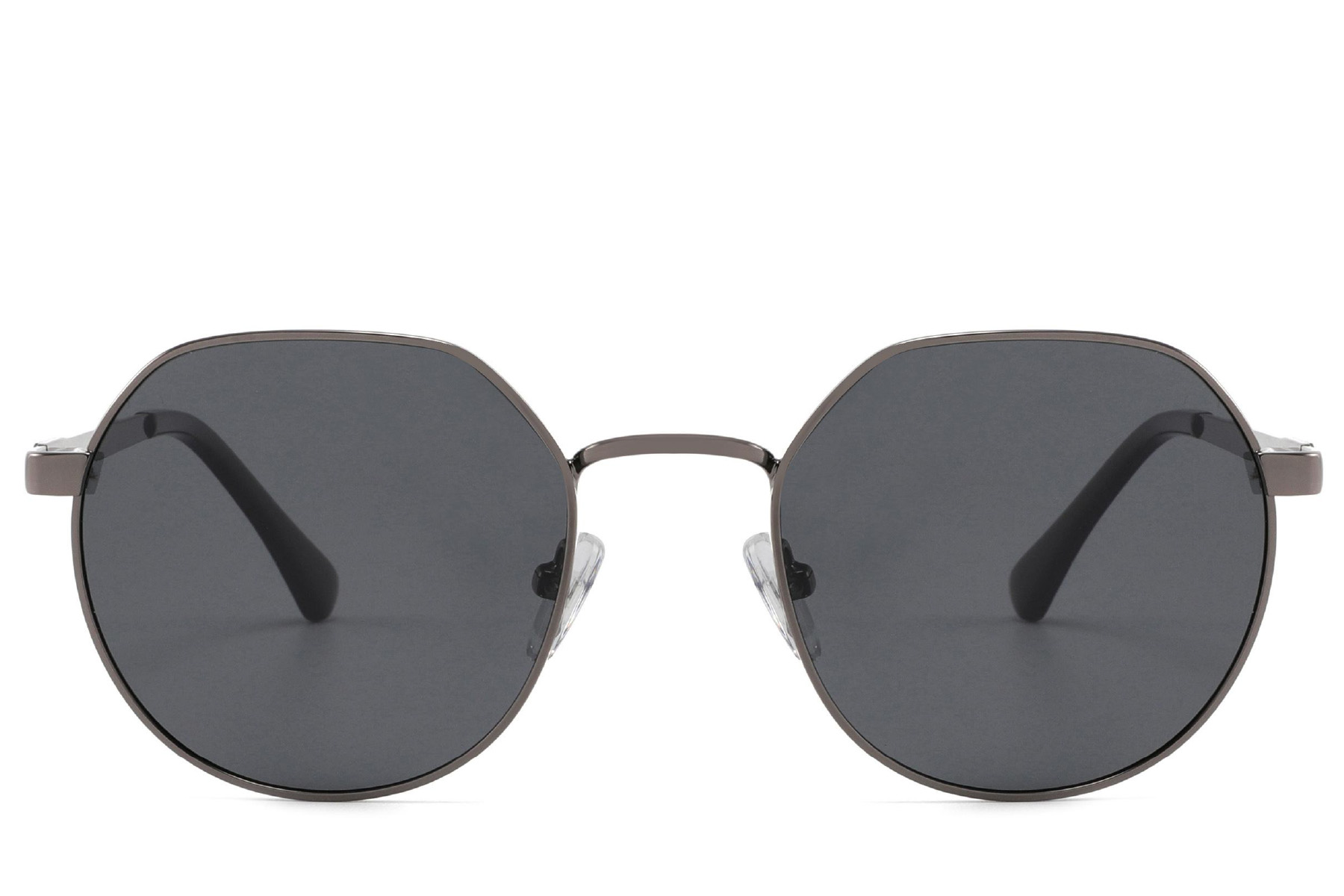 BS2012-1991_Grey_Oval_Metal_Sunglasses_front