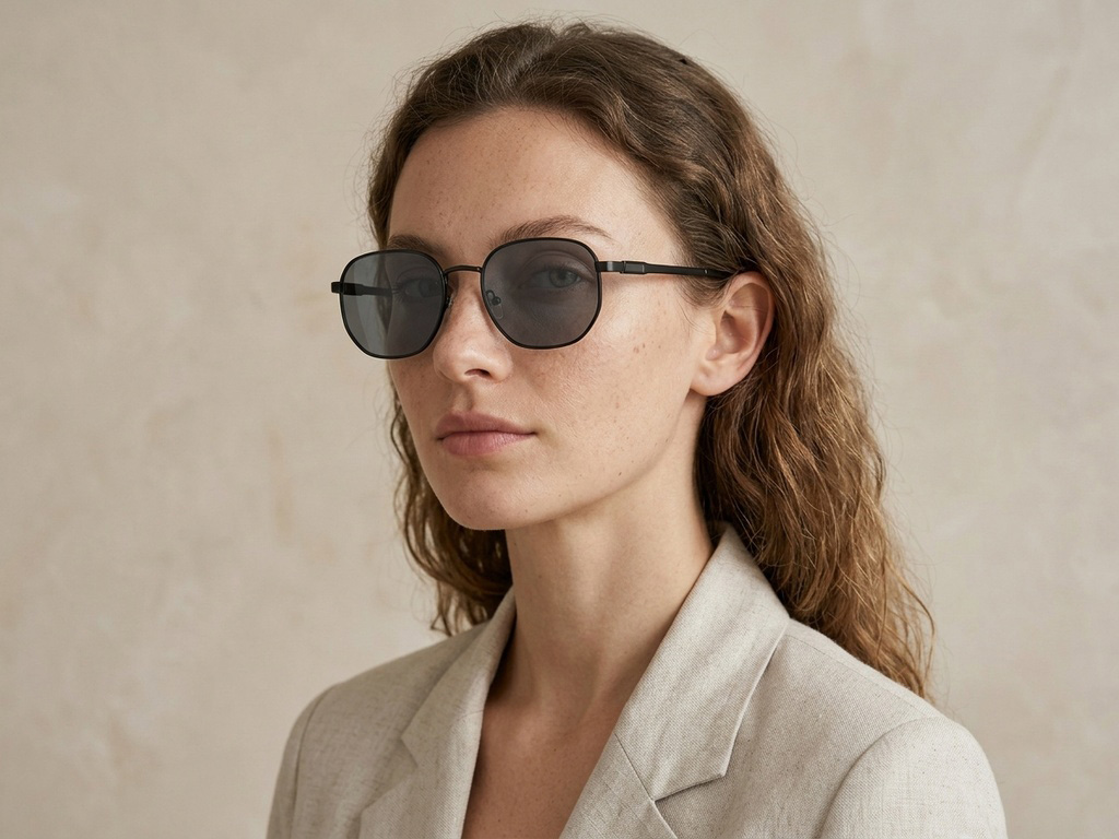 BS2012-1995_Black_Rectangular_Metal_Sunglasses_corner-tryon_female