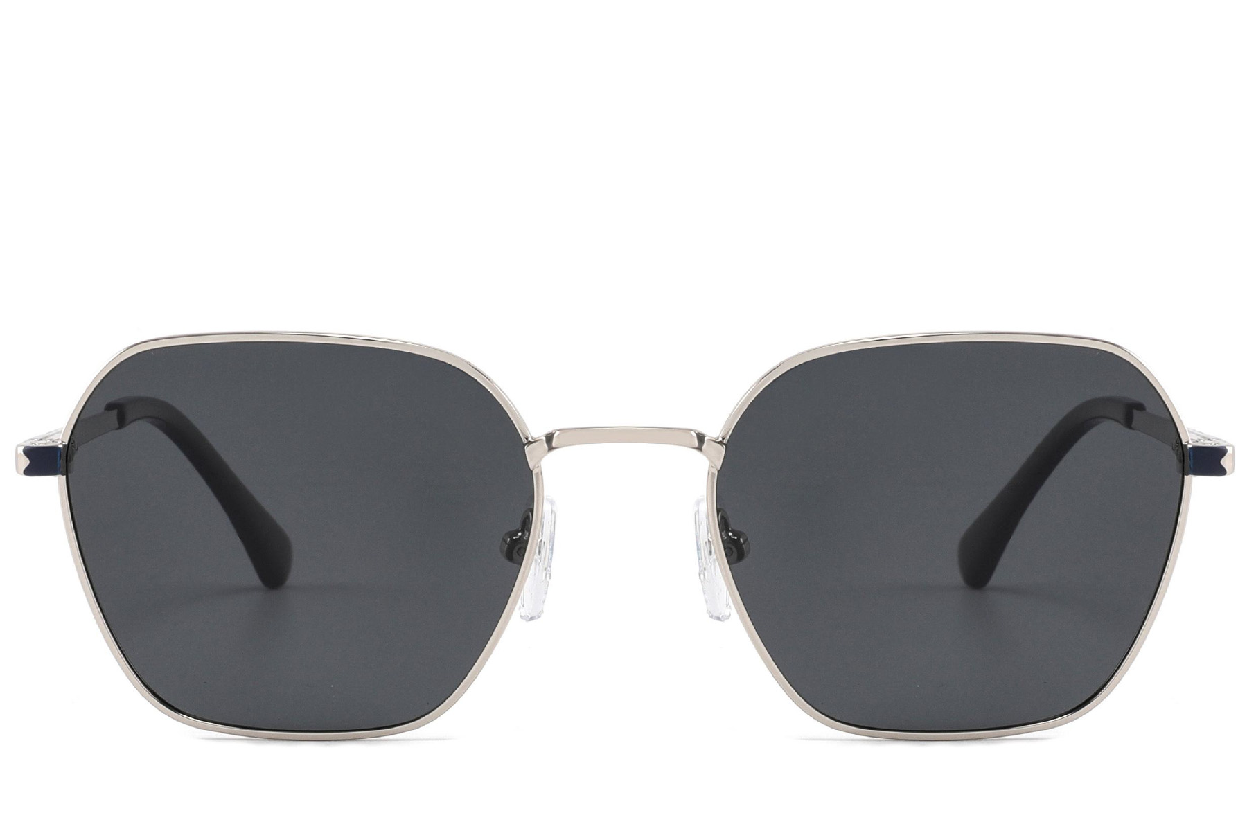BS2012-2003_Silver_Geometric_Metal_Sunglasses_front