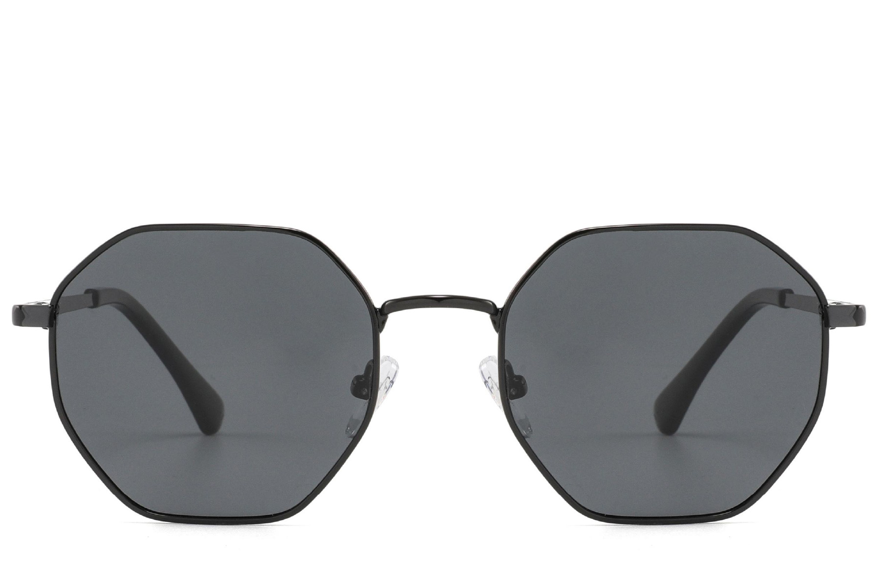 BS2012-2010_Black_Geometric_Metal_Sunglasses_front