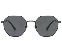 BS2012-2010_Black_Geometric_Metal_Sunglasses_front