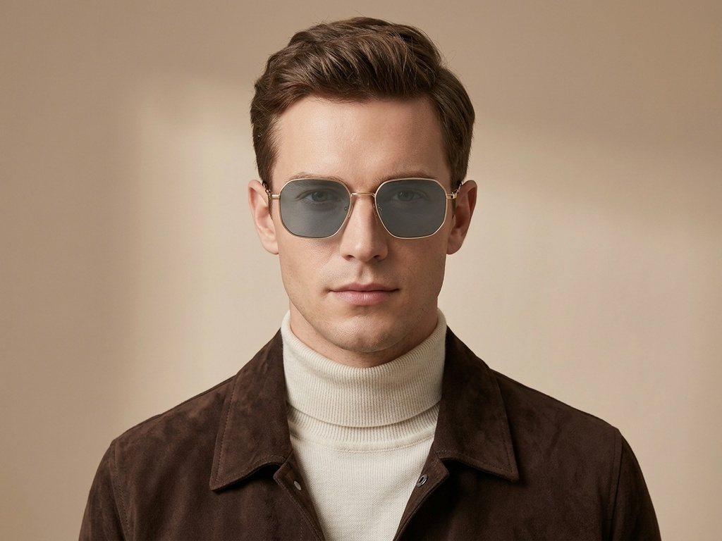 BS2012-2017_Golden_Rectangular_Metal_Sunglasses_corner-tryon_male