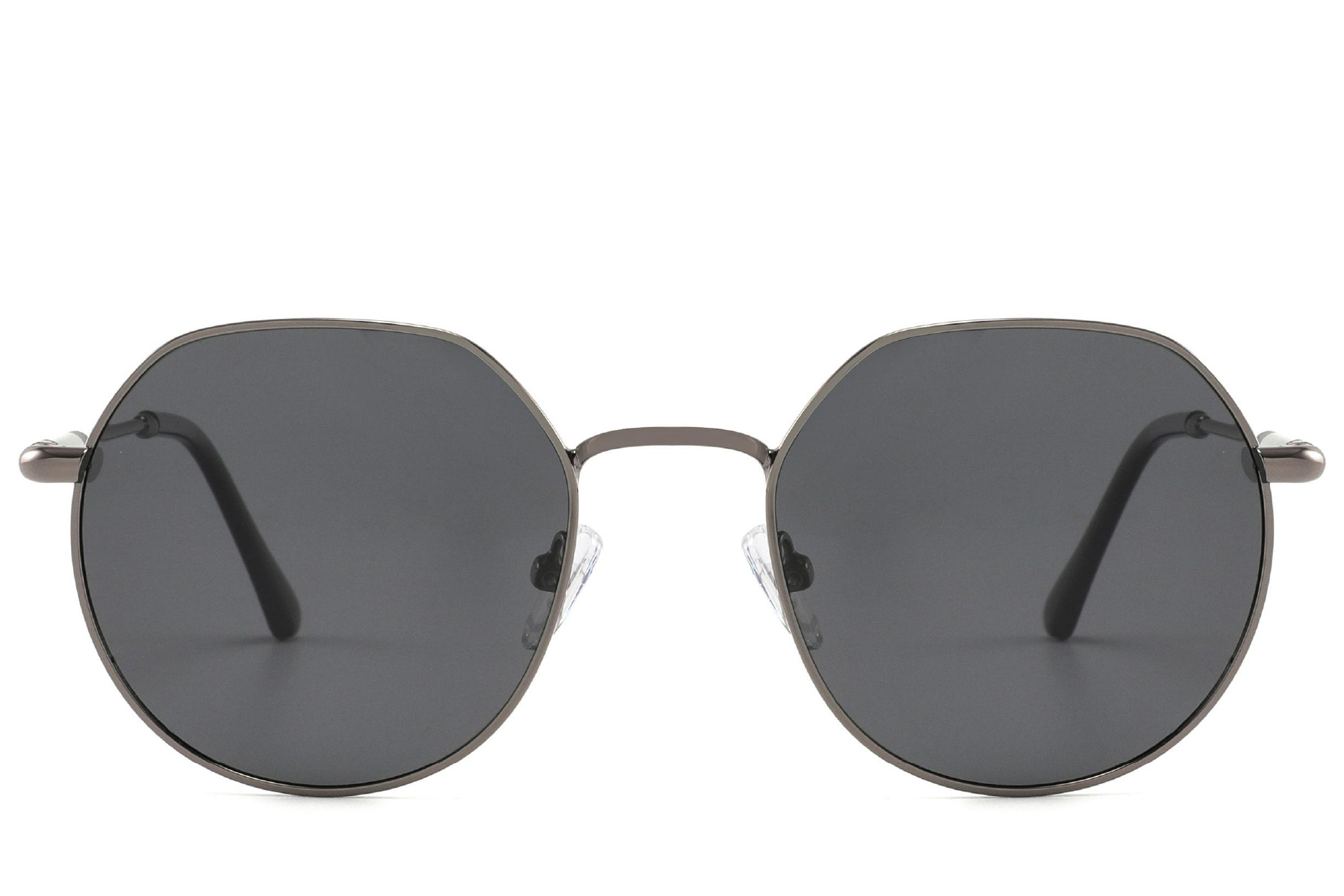 BS2012-2021_Grey_Oval_Metal_Sunglasses_front