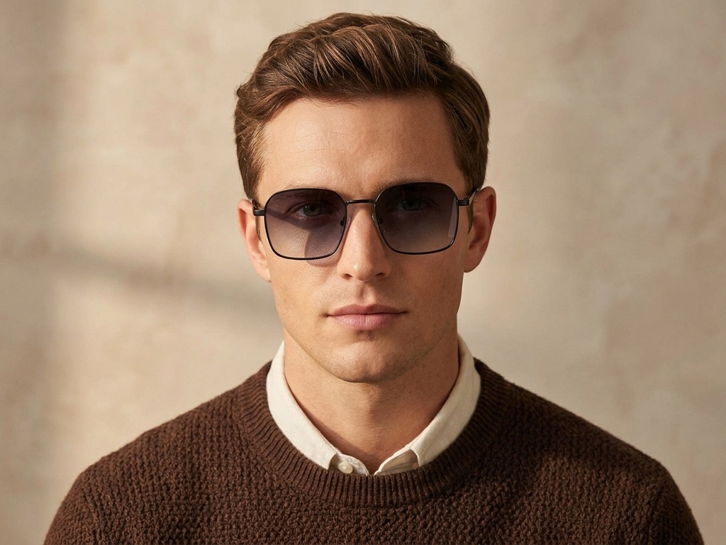 BS2012-2030_Black_Rectangular_Metal_Sunglasses-tryon_male