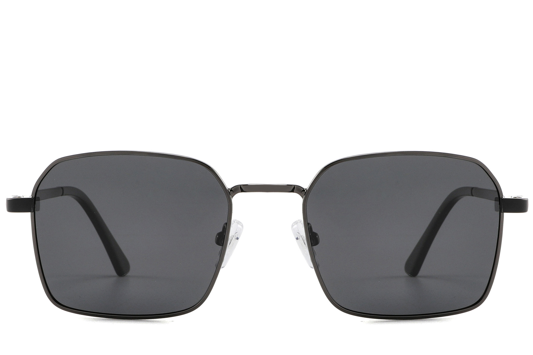 BS2012-2032_Grey_Rectangular_Metal_Sunglasses_front