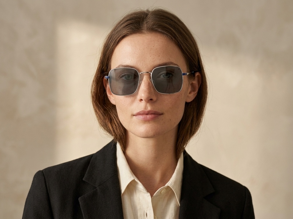 BS2012-2033_Silver_Rectangular_Metal_Sunglasses-tryon_female