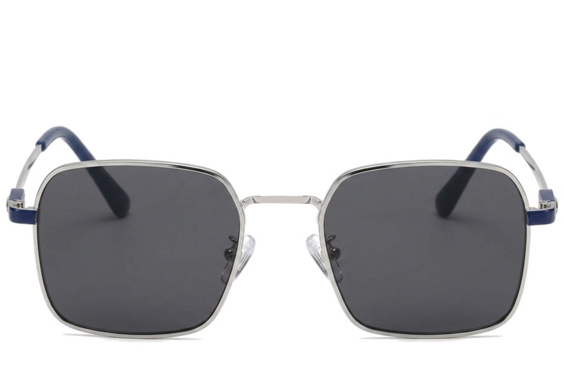 BS2012-2033_Silver_Rectangular_Metal_Sunglasses_corner-front