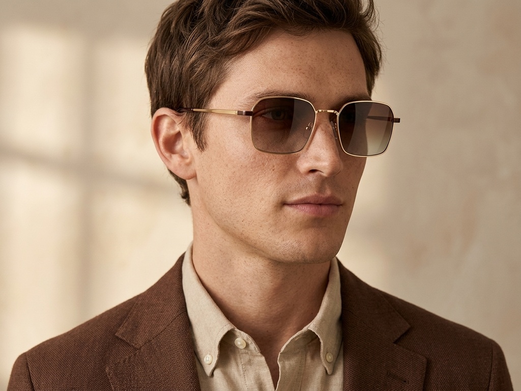 BS2012-2034_Golden_Rectangular_Metal_Sunglasses-tryon_male