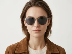 BS2012-2041_Grey_Oval_Metal_Sunglasses_corner-tryon_female