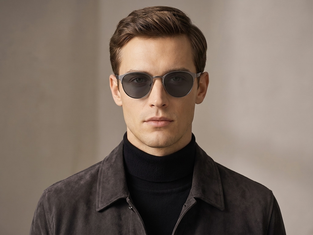 BS2012-2041_Grey_Oval_Metal_Sunglasses_corner-tryon_male