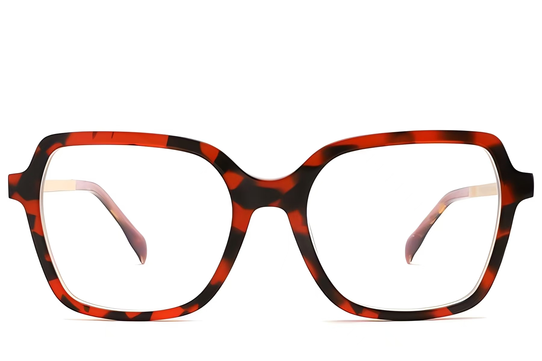 BS2012-2101_Red_Rectangular_Acetate_Glasses_front