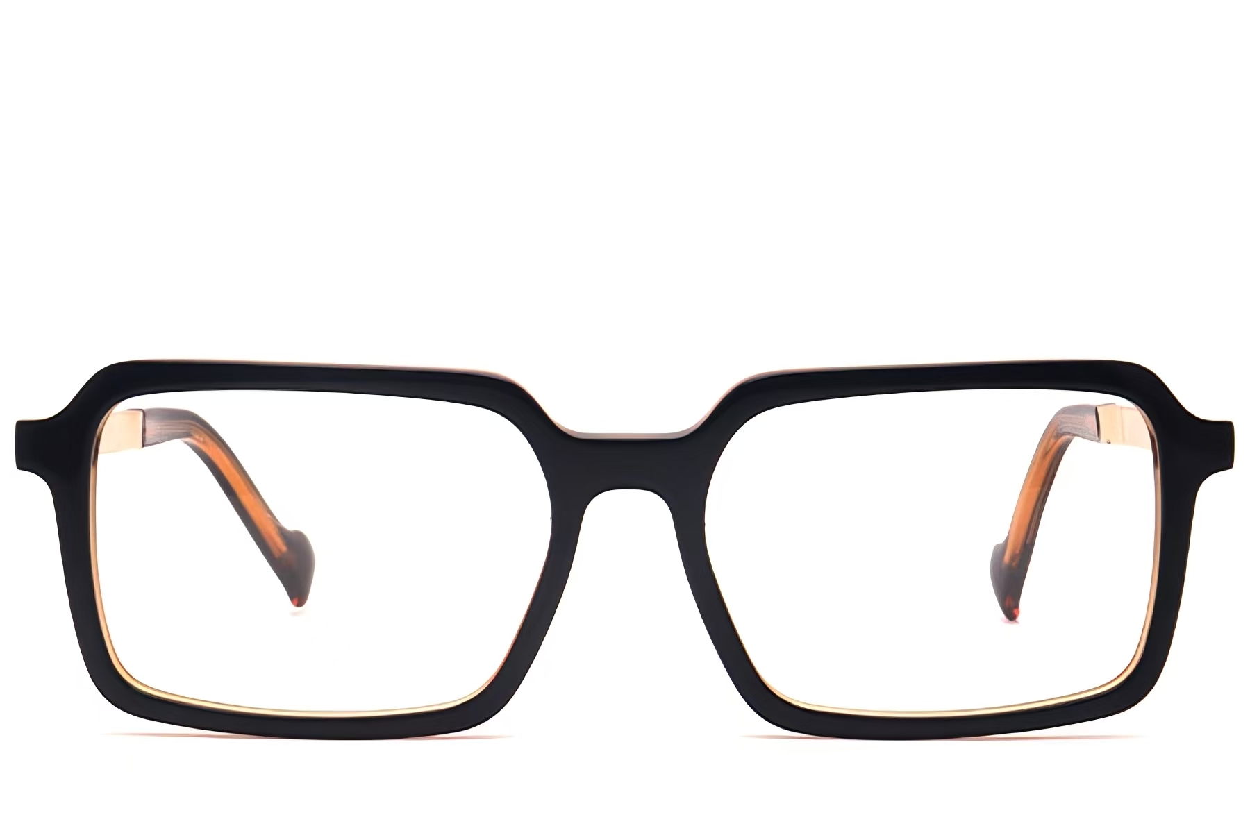 BS2012-2104_Black_Rectangular_Acetate_Glasses_front