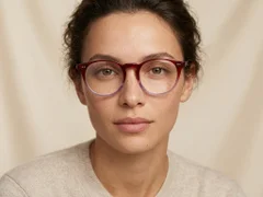BS2012-2246_Red_Oval_Plastic_Glasses-tryon_female