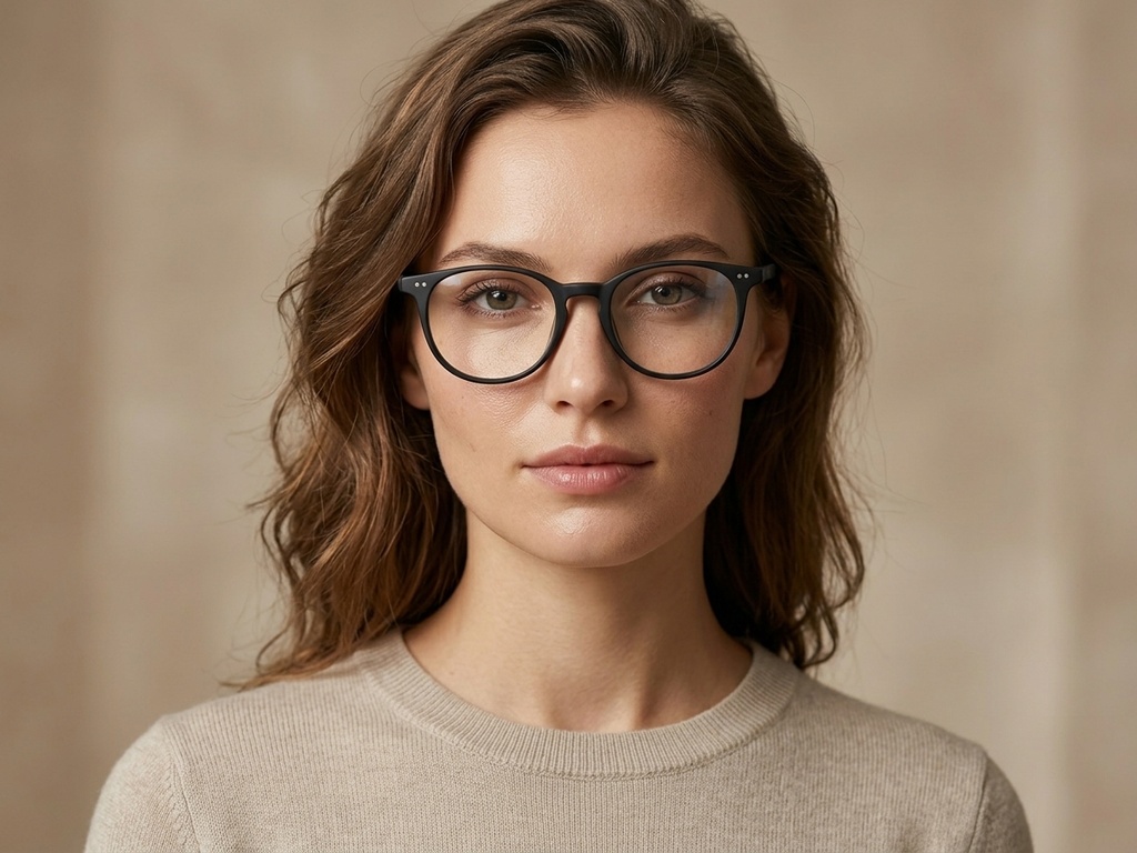 BS2012-2248_Black_Oval_Plastic_Glasses-tryon_female