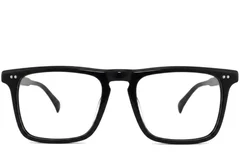 BS2012-2255_Black_Rectangular_Plastic_Glasses_corner-front