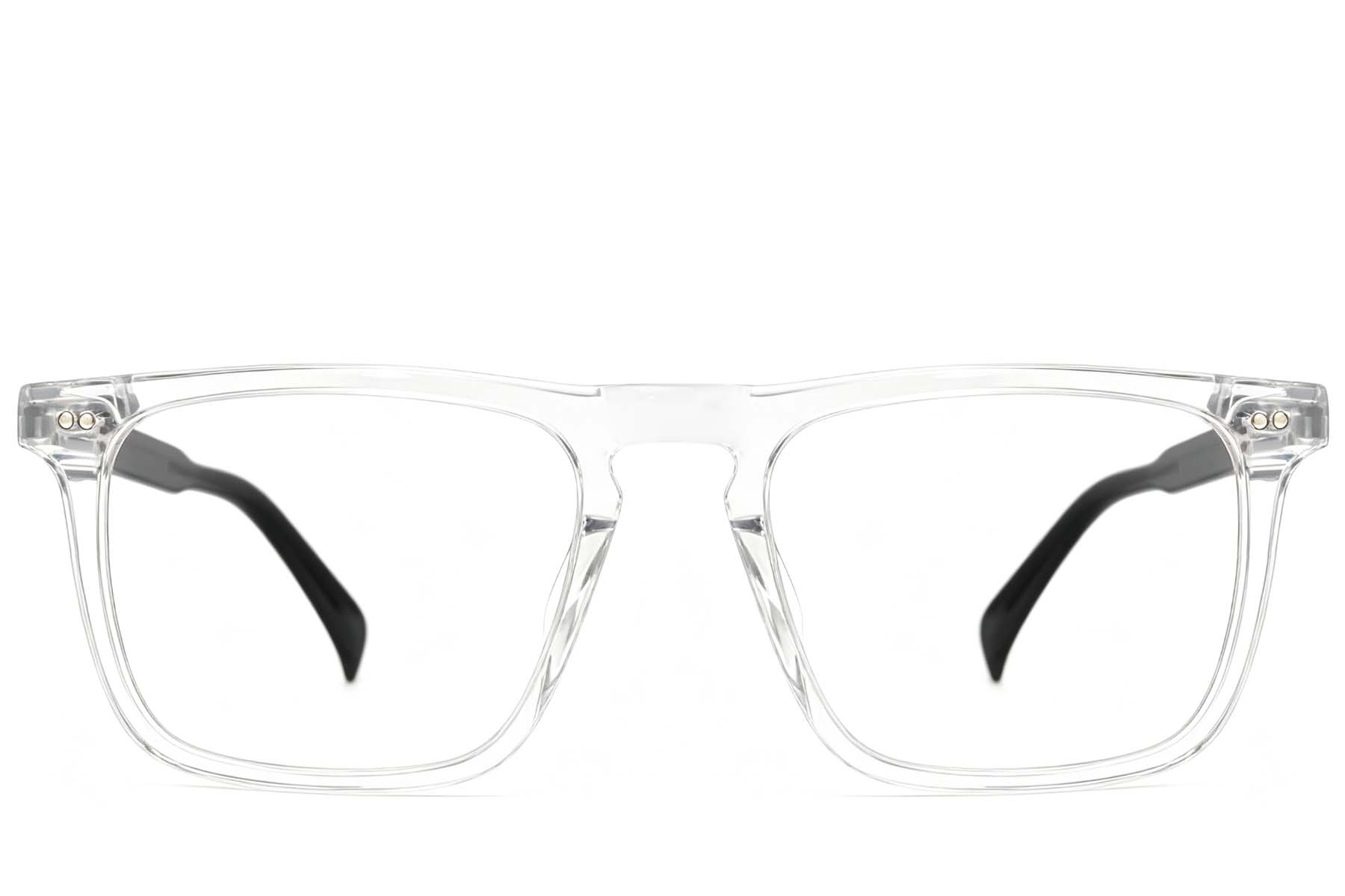 BS2012-2258_Transparent_Rectangular_Plastic_Glasses_corne-front