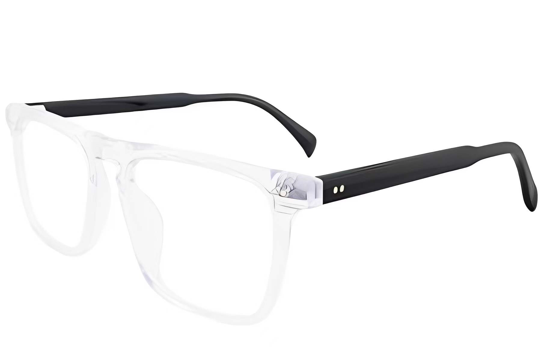 BS2012-2258_Transparent_Rectangular_Plastic_Glasses_corner