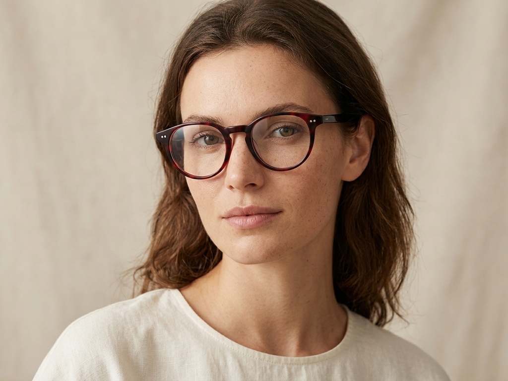 BS2012-2261_Red_Oval_Plastic_Glasses-tryon_female