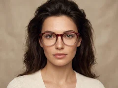 BS2012-2275_Red_Oval_Plastic_Glasses-tryon_female