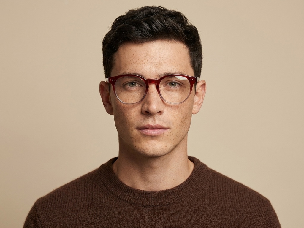 BS2012-2275_Red_Oval_Plastic_Glasses-tryon_male