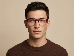 BS2012-2275_Red_Oval_Plastic_Glasses-tryon_male