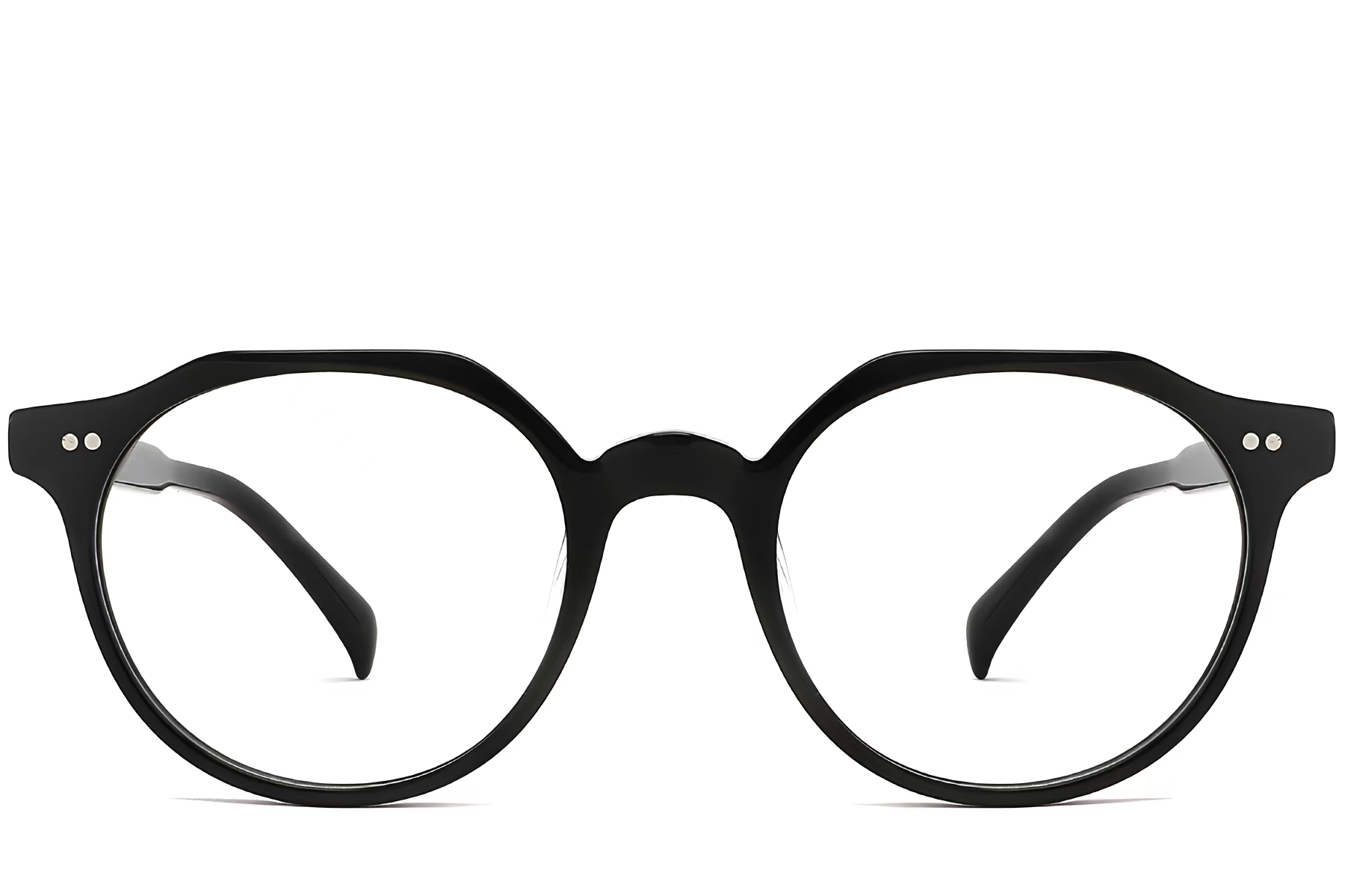 BS2012-2279_Black_Oval_Plastic_Glasses_front