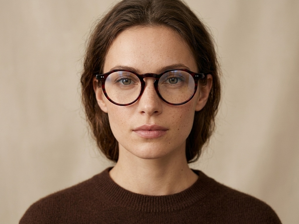 BS2012-2283_Red_Oval_Plastic_Glasses-tryon_female
