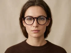 BS2012-2283_Red_Oval_Plastic_Glasses-tryon_female