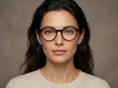 BS2012-2290_Red_Oval_Plastic_Glasses-tryon_female