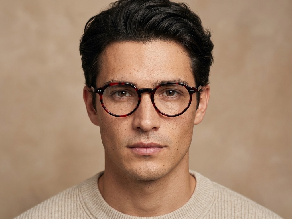 BS2012-2290_Red_Oval_Plastic_Glasses-tryon_male