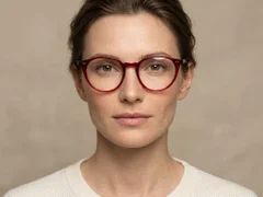 BS2012-2304_Red_Oval_Plastic_Glasses-tryon_female