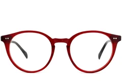 BS2012-2304_Red_Oval_Plastic_Glasses_front