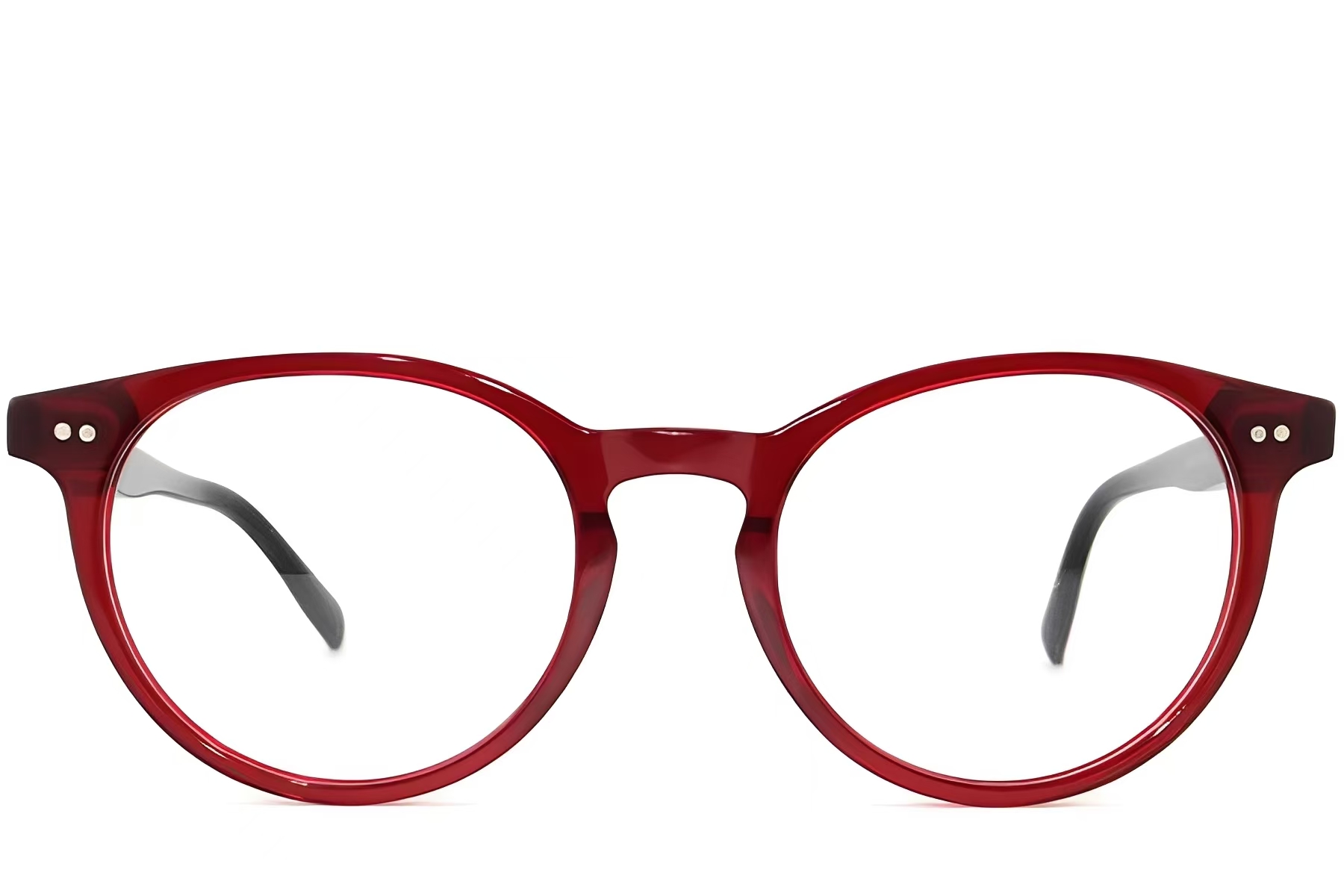 BS2012-2312_Red_Oval_Plastic_Glasses_front