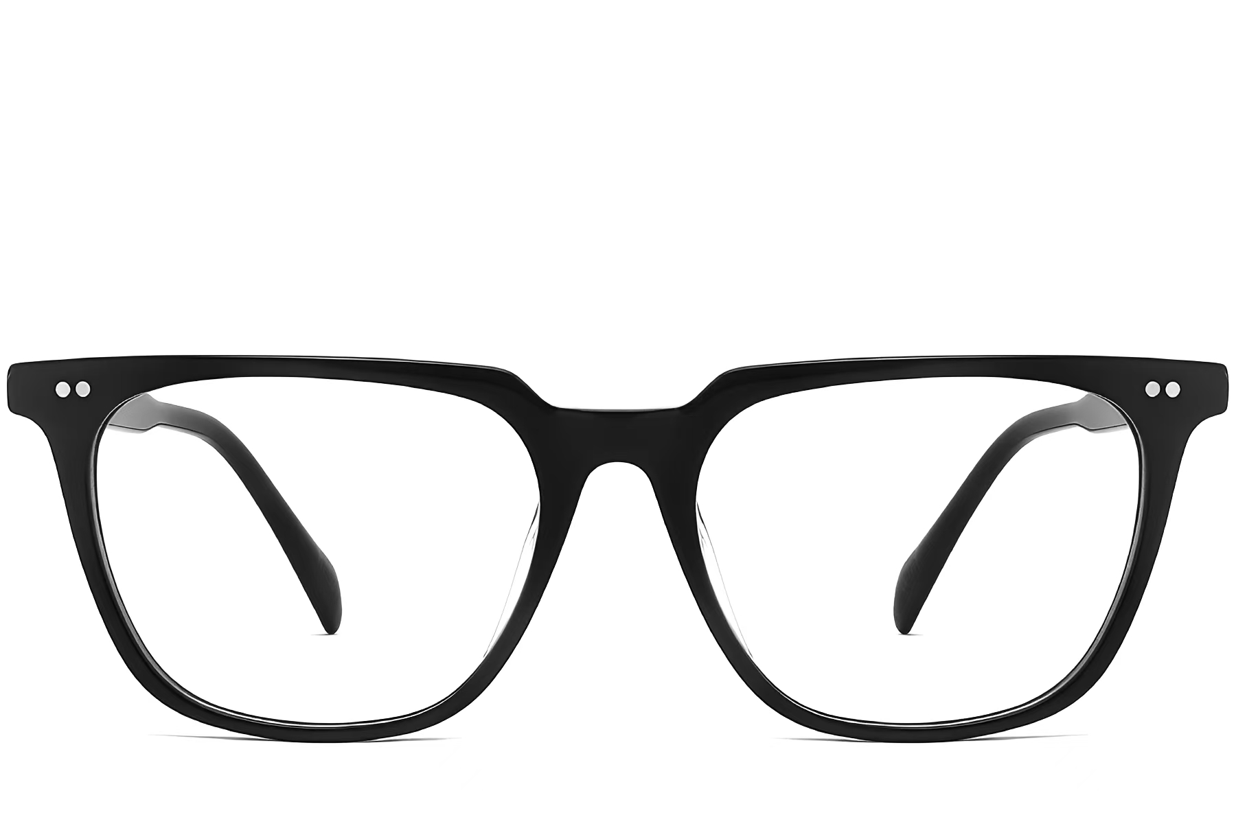 BS2012-2320_Black_Rectangular_Plastic_Glasses_front