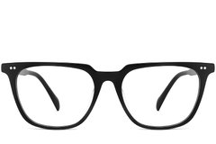 BS2012-2320_Black_Rectangular_Plastic_Glasses_front