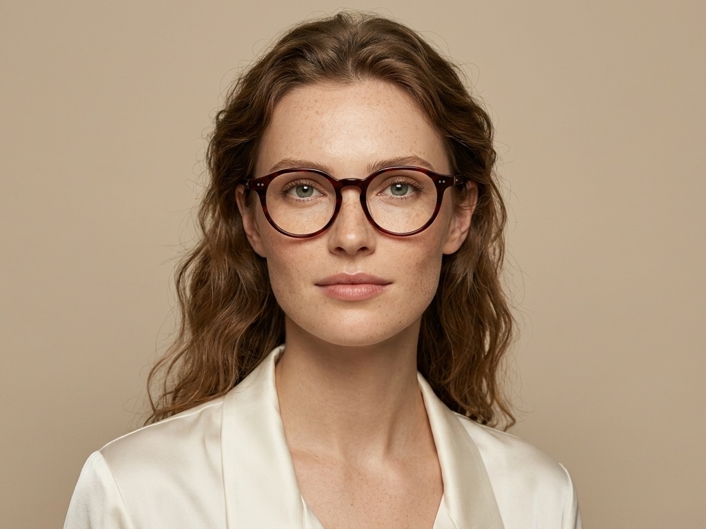 BS2012-2327_Red_Oval_Plastic_Glasses-tryon_female