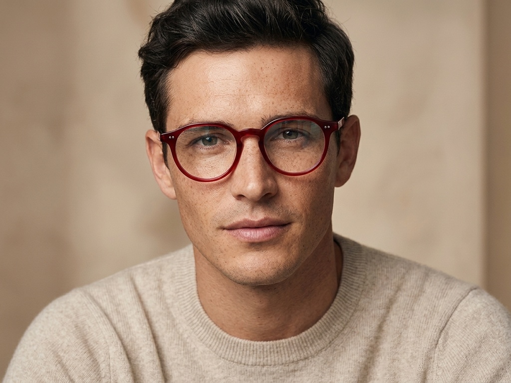 BS2012-2328_Red_Oval_Plastic_Glasses-tryon_male