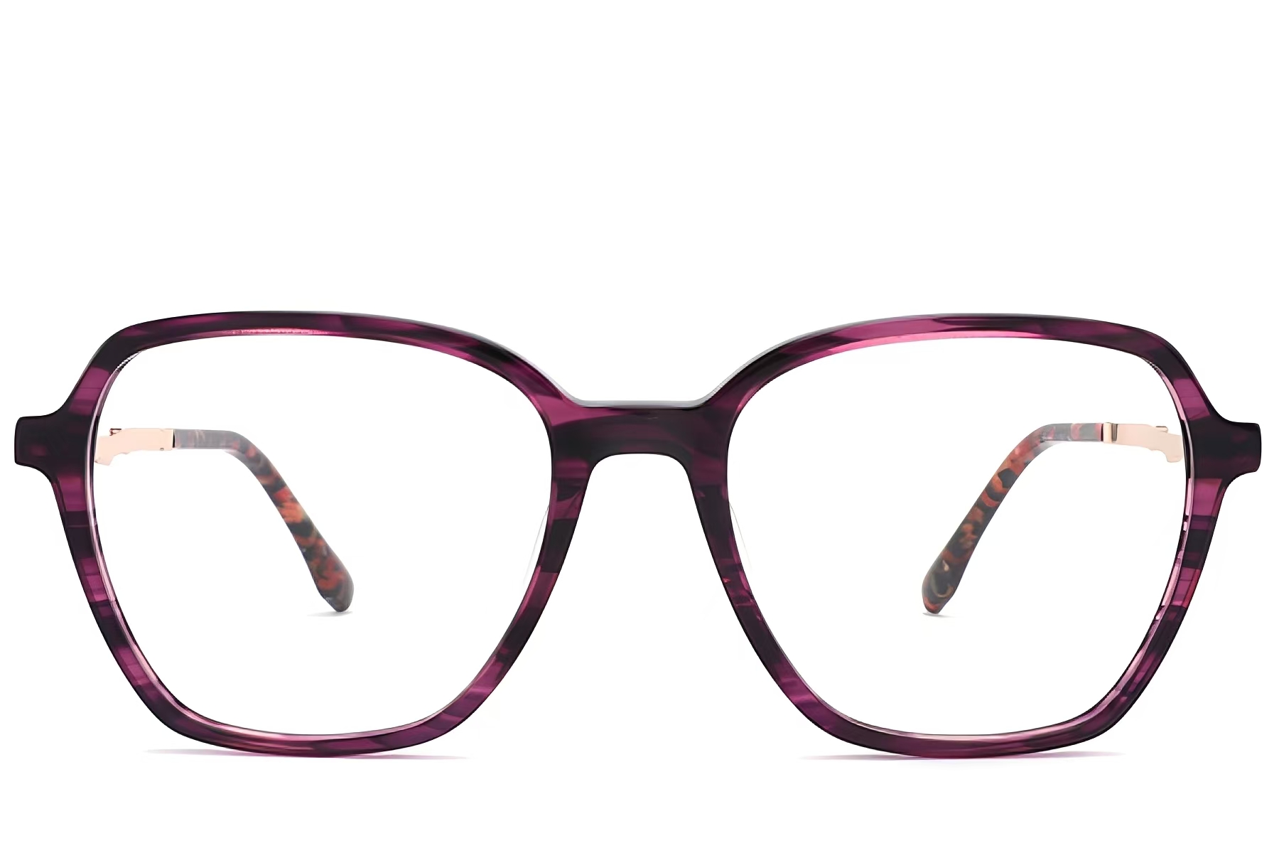 BS2012-2370_Purple_Rectangular_Acetate_Glasses_front
