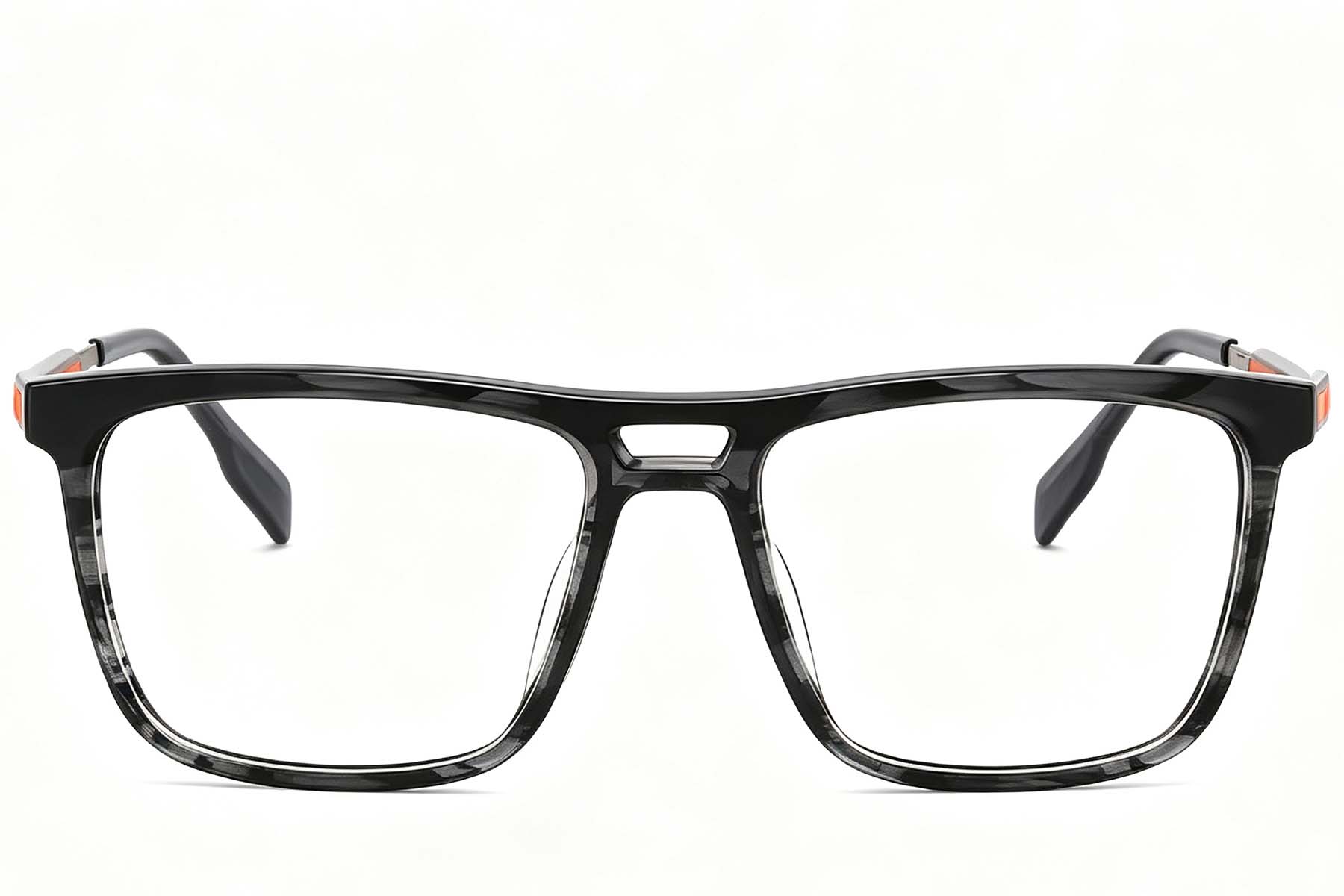 BS2012-2400_Pattern_Rectangular_Acetate_Glasses_corner-front