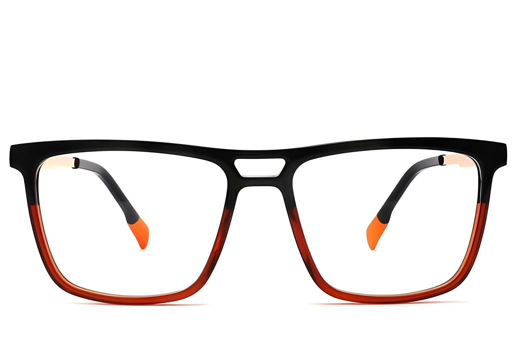 BS2012-2402_Orange_Rectangular_Acetate_Glasses_front