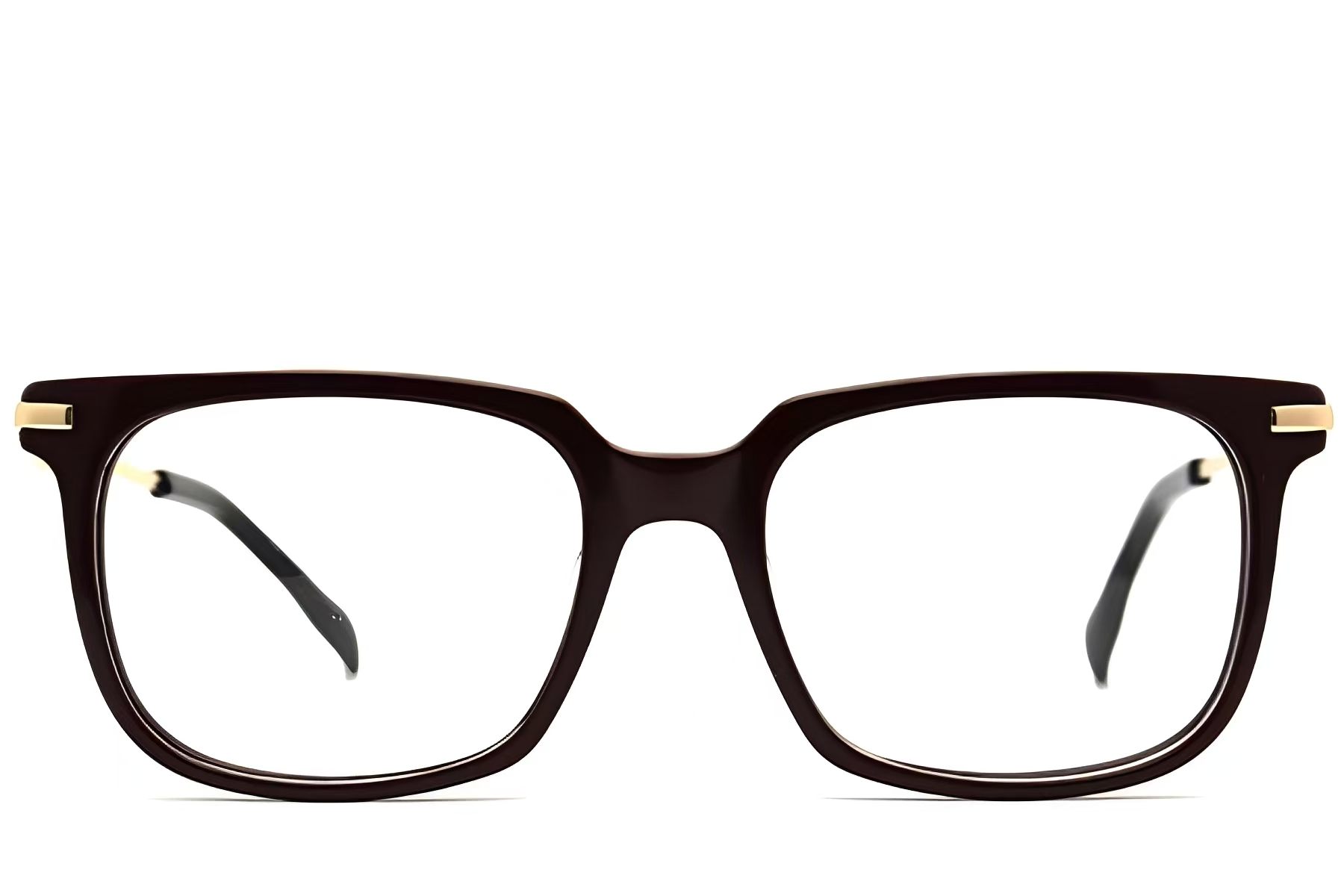 BS2012-2600_Black_Rectangular_Acetate_Glasses_front